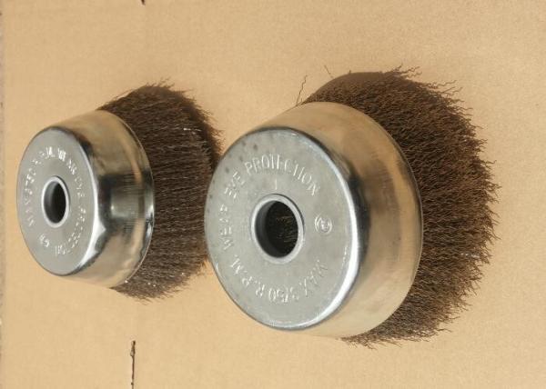 150mm OD Crimped Wire Cup Brush with Arbor Hole for Stainless Steel Weld Cleaning