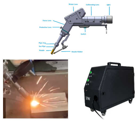 Lightweight Handheld Single Motor Laser Welding Machine For Welding 4mm Aluminum