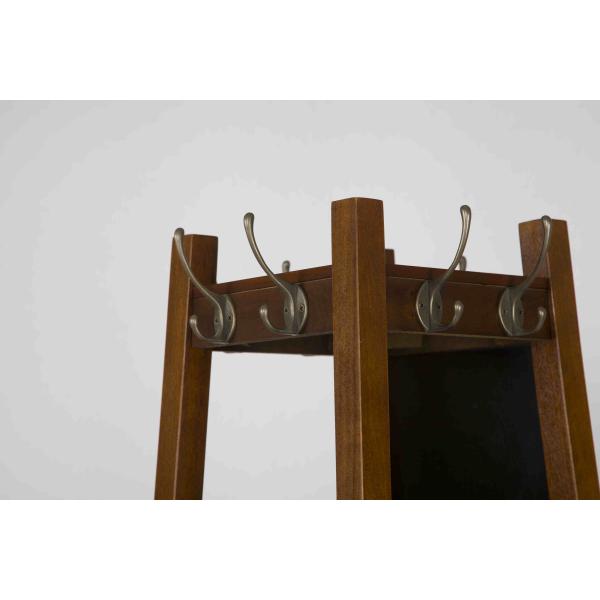 14.7KG MDF Home Wood Furniture Bedroom Storage Racks With Movable Mirror / Hooks