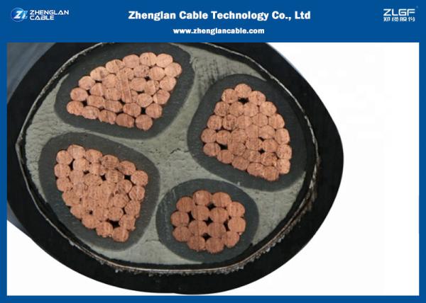 o baixo fumo 0.6/1KV zero cabos distribuidores de corrente dos núcleos do cabo 3+1 do halogênio (Unarmoured), PVC isolou o cabo (CU/PVC/LSZH/NYY/N2XY)