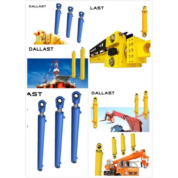 Doble de alta presión largo del cilindro hidráulico del movimiento del diámetro interior grande de 8 pulgadas temporario