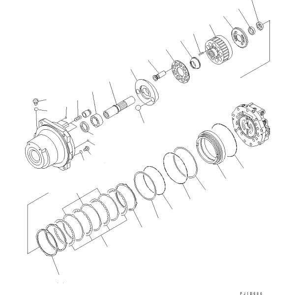 21N-27-00130 Двигатель экскаватора 21N-60-34100 Для PC1250-7 PC1250-8