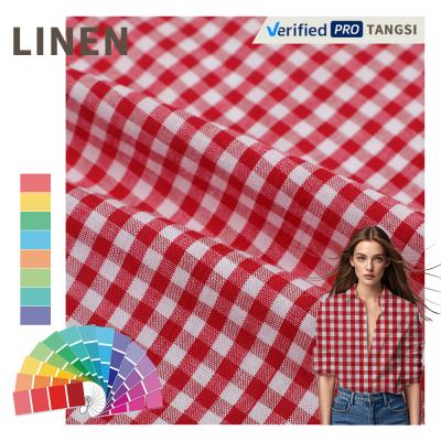 Latest Products Check Pattern Yarn Dyed Stretch Tr Suiting Tartan Fabric