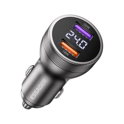 ESSAGER ES-CC18 Series 73W USB-A Car Cell Phone Charger Outlet Quick Car Charger Compatible Protocols PD3.0/QC3.0