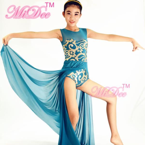 Fancy Floral Sequin Bodice Dress , Sleeveless Floor Length Dress With Leotard Under