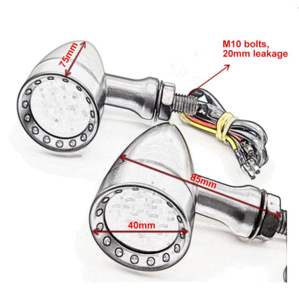 Universal Fit Motorcycle LED Stop Tail Turn Light for ATV Yellow Light Color