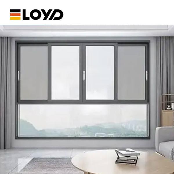 luxo Brown impermeável vidro temperado fechadura de porta de janela deslizante