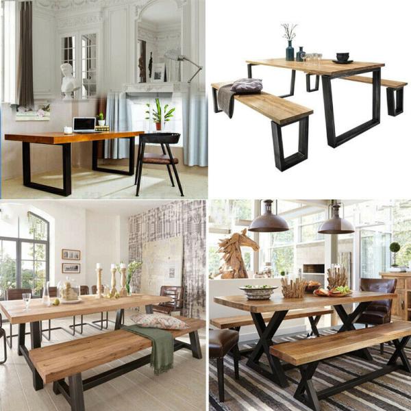 Powder Coated Rustic Decory Square Tube Table Legs for Heavy Duty Metal Dining Table