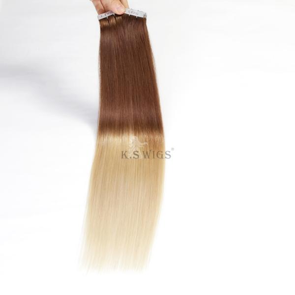Wholesale Perfect Quality 100% 2Tones remy Ombre color Indian thick Tape on Human hair extensions
