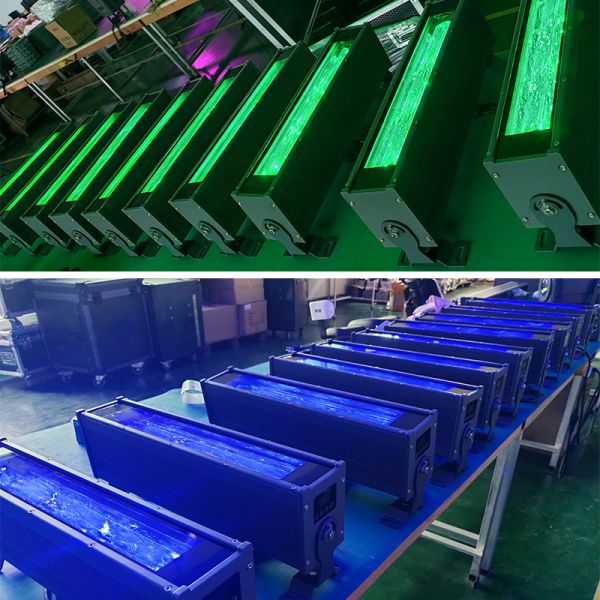 120W Outdoor Water Ripple Light LED Linear Bar RGBW Wave Effect Wall Washer Landscape Lighting
