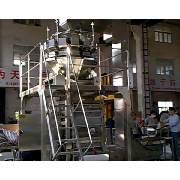 60WPM 5.0L Vegetable Salad Packaging Machine , Conveyor Packing Machine MultiHead