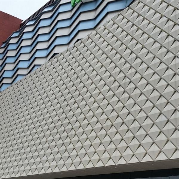 Decorative Metal Curtain Wall 3D Aluminum Perforated Cladding Panels