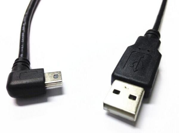 USB MINI 5Pin 5P Left angle Male to USB 2.0 A male plug Cable