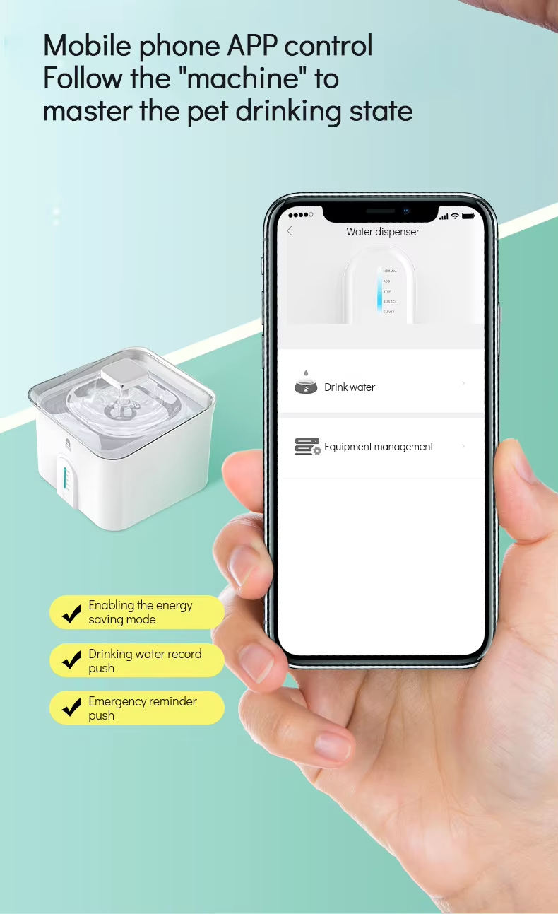 Intelligent 2.5L Pet Water Dispenser Eco-Friendly Dog Cat Feeder Automatic Induced Water Feature Solid Pattern Charge Plastic