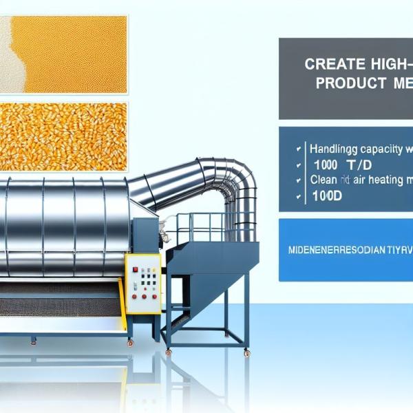 100-1000 T/D Corn Dryer Machine with Clean Hot Air Heating