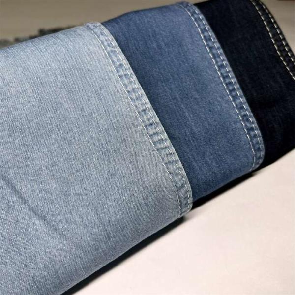 8 Oz 271gsm Denim Blue Cotton Fabric Lightweight Cotton Denim For Summer