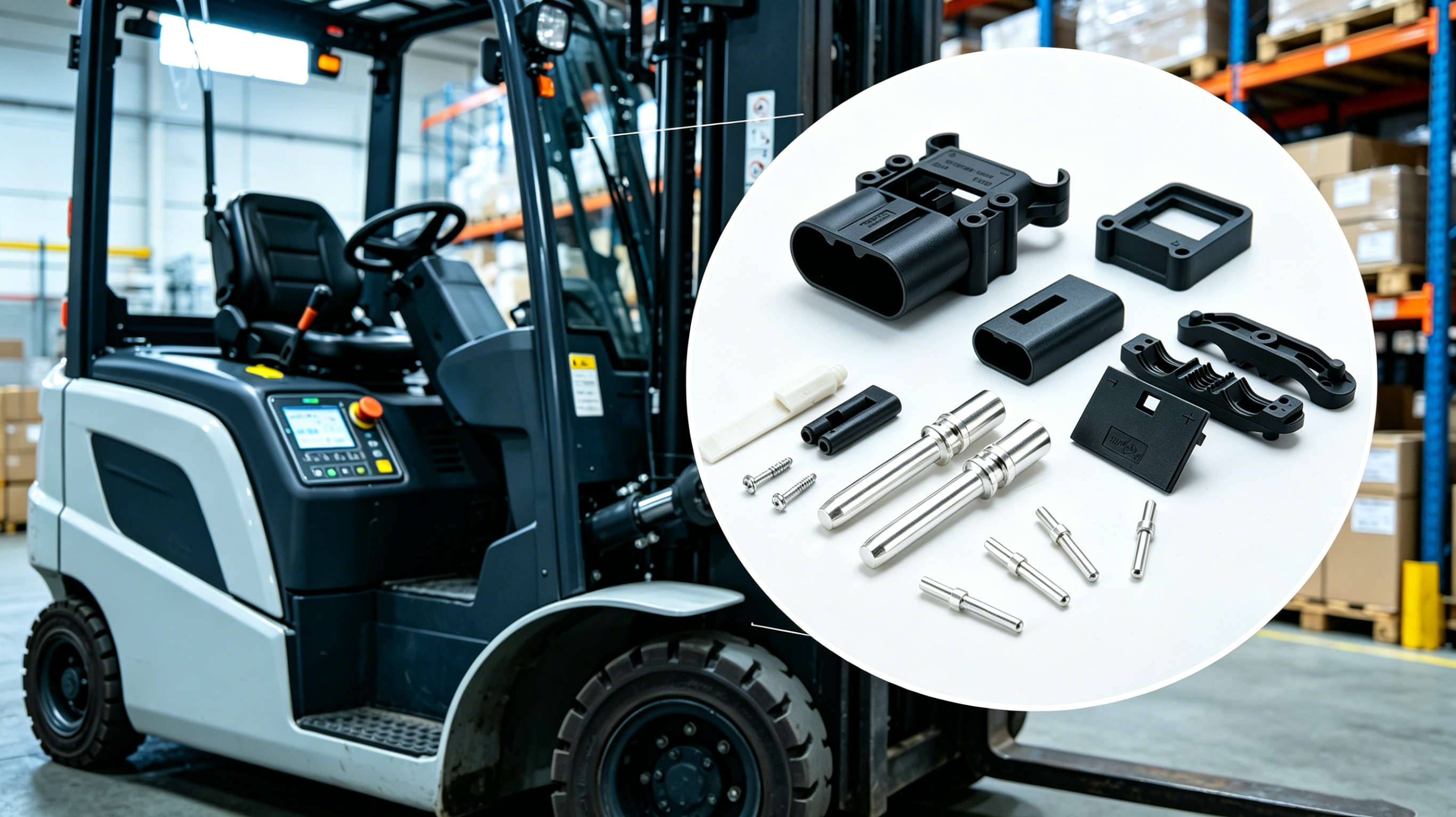 REMA Series DIN Type 80A-320A Heavy Duty Battery Connector Kit for Electric Forklifts