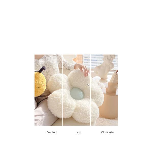 Woven Multi-Function Decorative Throw Pillows for Living Room Space Cute Flower Cushion
