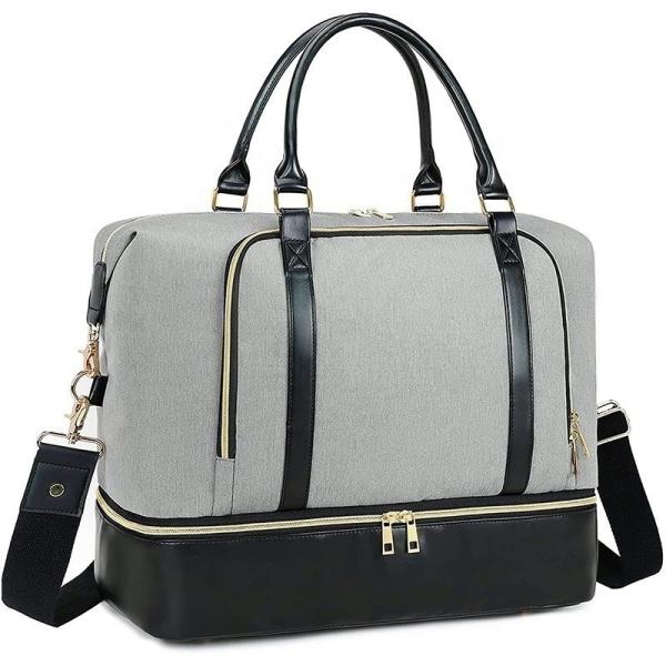 Large Carry On Travel Duffel Bags Weekend Tote Bag With Shoes Pouch For Men Women