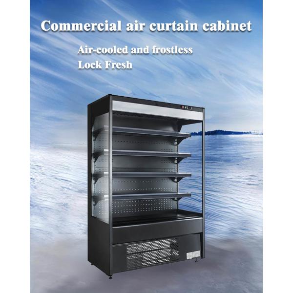 Открытый Refrigerated витринный шкаф, шкаф дисплея занавеса воздуха 915 * 820 * 1930mm холодный