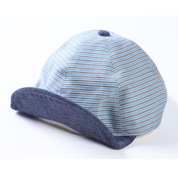 Custom Striped Flip Up Brim Childrens Baseball Cap Cotton 5cm Visor