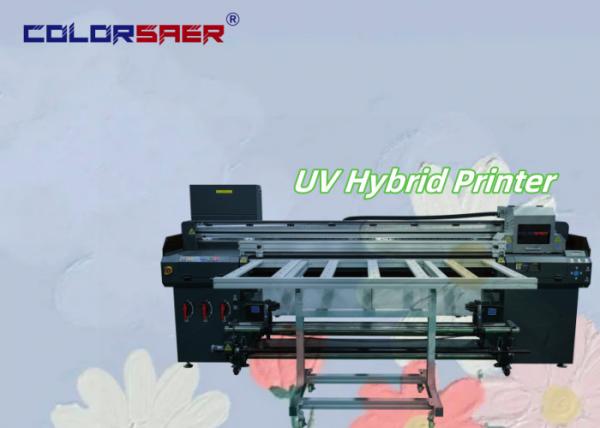Flatbed And Roll To Roll UV Hybrid Printer On PVC Sheet Soft Film Vinyl Banner Poster Inkjet Plotter