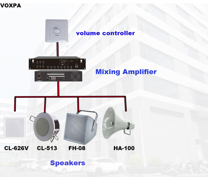 AT-305 White Color ABS Volume Controller 5W Wall Mount Volume Switch For Speakers