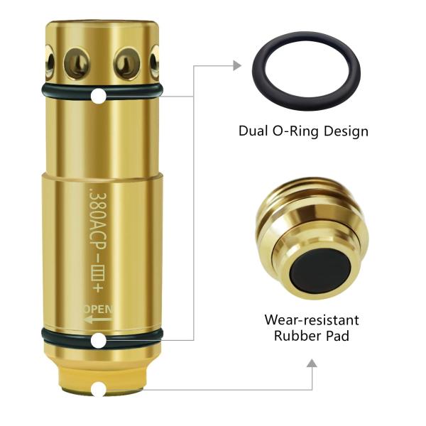 650nm Red Pistol Laser Cartridge 380ACP Caliber For Dry Fire Training