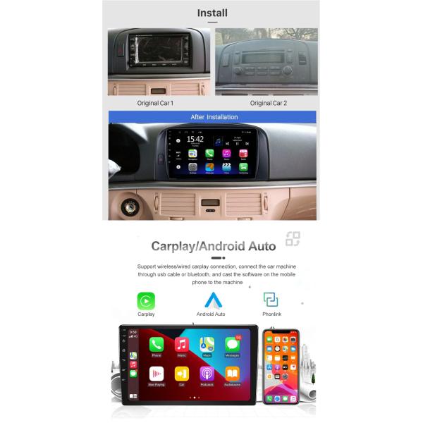 2gb Ram Android Auto Stereo For Hyundai Sonata 2004-2008