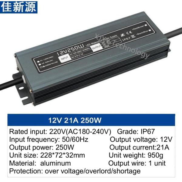 свет блока питания неоновой вывески 12В 250В водоустойчивый светлый светлый в салоне погребенный свет