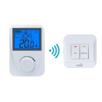 Riseem Blue Backlight Chaudière à gaz RF sans fil Thermostat non programmable avec commutateur chauffage / éteint / refroidissement