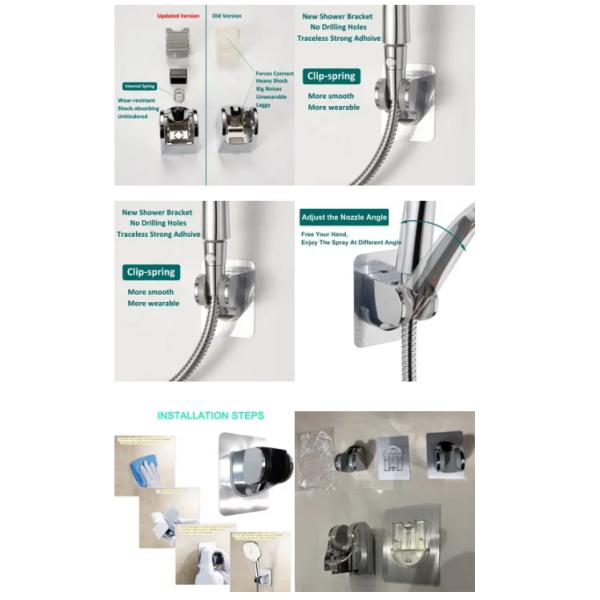 CE SASO Сертифицированный цинк Хромный корпус Материал Душевая стойка Прочная клейкость И водонепроницаемость