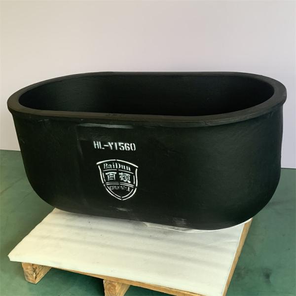 Thermal Shock Resistant Oval Crucible , Industrial Silicon Carbide Crucible