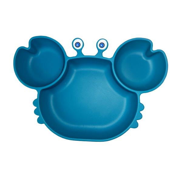 Crab Shape Silicone Baby Tray Set Food Grade Eco Friendly Custom Logo