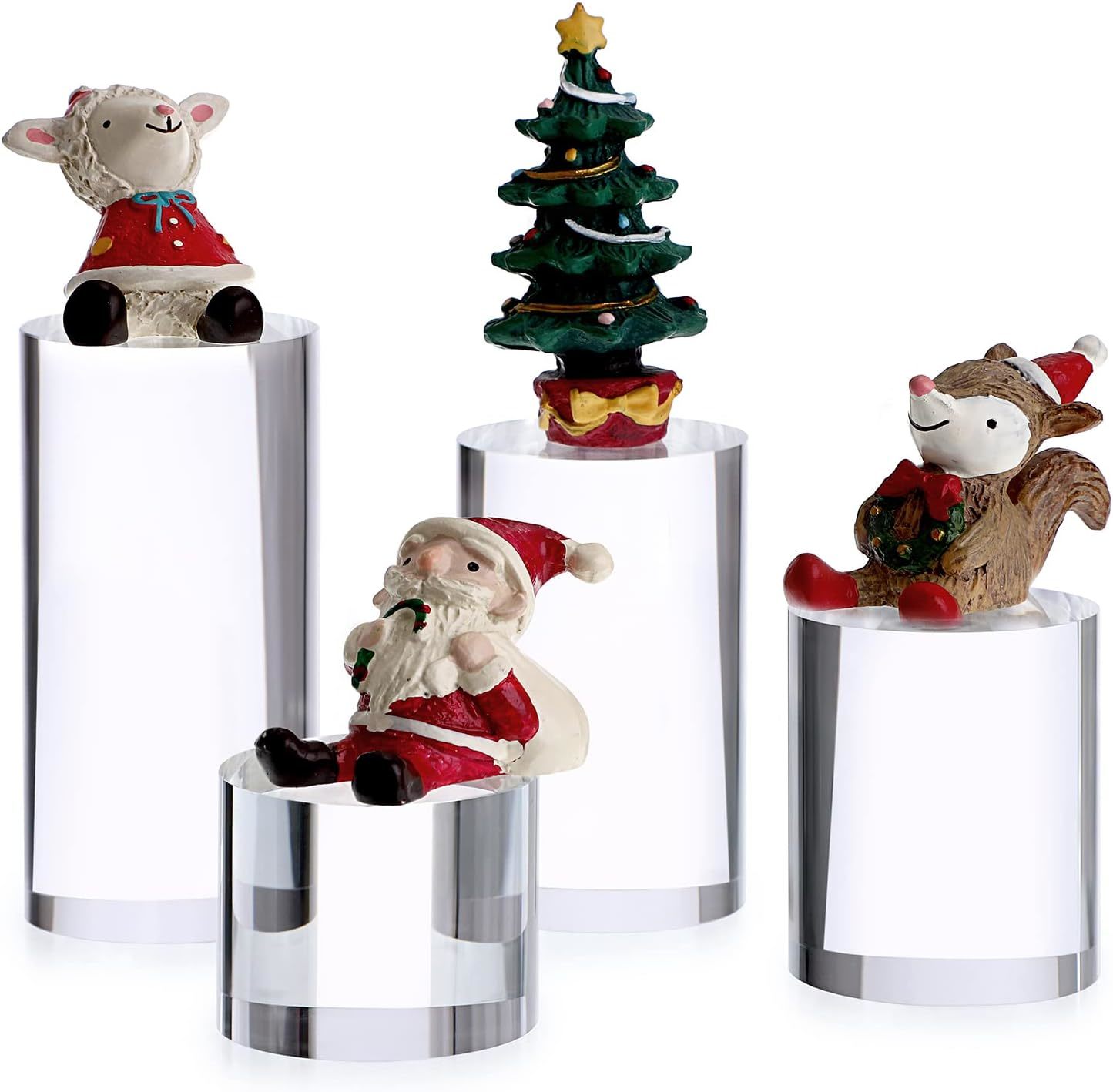 4 x 4 x 1 inches Clear Solid Acrylic Block Display  Stand Modern Stylish