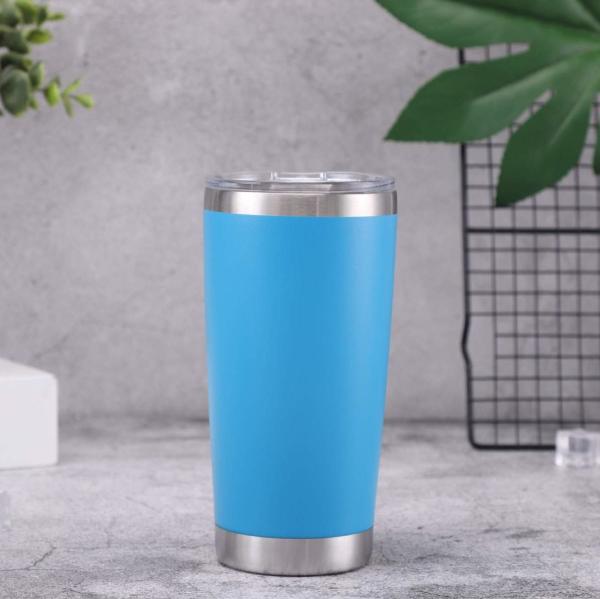 20oz Stainless Steel Thermal Travel Mug With Lid Double Walled Vacuum Insulated Coffee Tumbler Cup For Home Office Sports 600ml