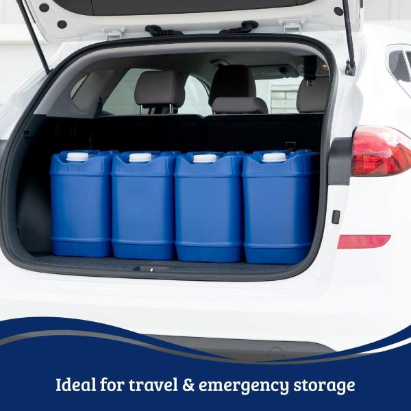 Stackable Water Storage Containers With Lids, Emergency Water Storage Kit Spigots And Water Preserver Bottles