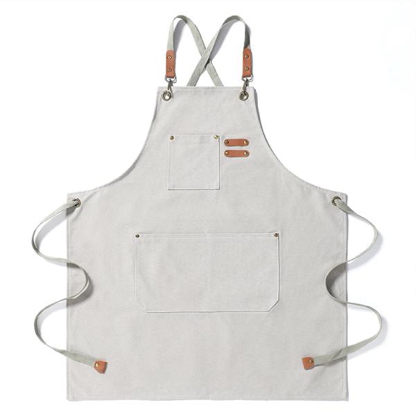 Unisex Apron for Kitchen and Restaurant Work Custom Logo Plain Black Chef Waiter Apron