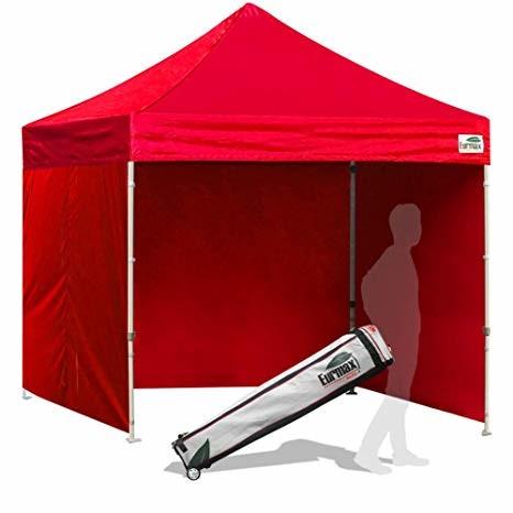 Light Weight Folding Pop Up Canopy Black Roof Cover Sun Protection
