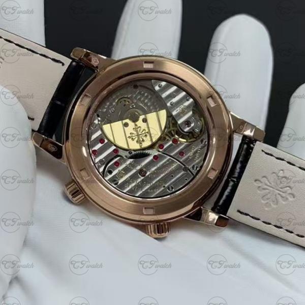 Patek Philippe Celestial 6102R Rose Gold Automatic Clone Watch Luxury Men