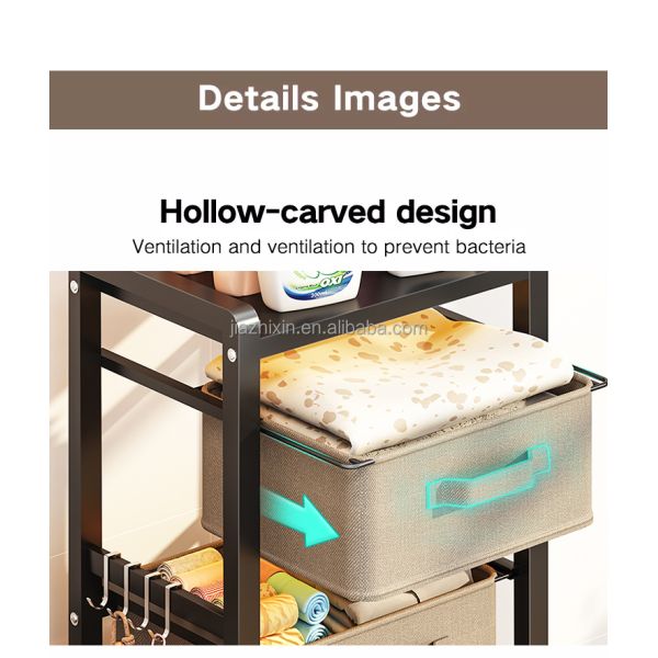 Foldable Toy Storage Boxes Canvas Collapsible Baby Dirty Large 3 Tier Metal Modern Laundry Storage Cloth 3 Compartments Baskets