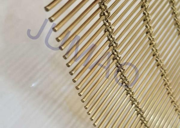 Brass Marchitectural Metal Mesh Screens Weather Protection For Buildings Wall