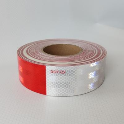 Alta visibilidade fita refletiva DOT vermelho e branco para veículos à prova de água