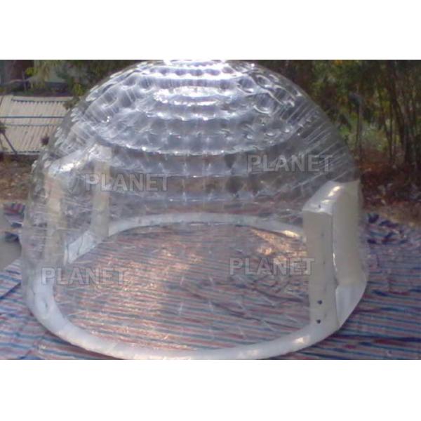 На открытом воздухе прозрачный раздувной шатер купола для мобильной гостиницы/ясного шатра иглу