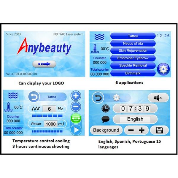 1064nm 532nm 1320nm Laser Pigment Removal / Tattoo Removal Machine Multifunction 1000mj