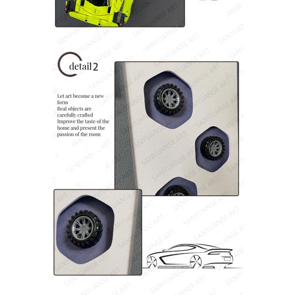 Modern Three-Dimensional Block Car Electric Format for Home Office Bedside Sofa Decor