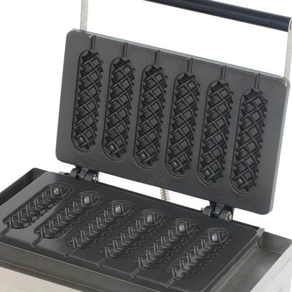 220V-240V Voltage Hot Dog Lolly Waffle Maker Machine para el maíz crispy siamés no pegajoso