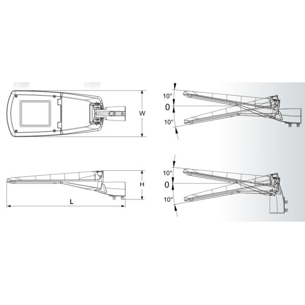 Уличный свет приведенный Dimmable заливки формы датчика движения алюминиевый 120lm/W 3000k IP66 водоустойчивое
