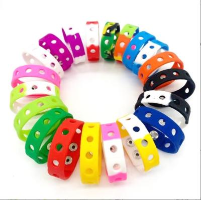 Personalized Silicone Rubber Wristband Bracelet with Holes Customizable and Durable