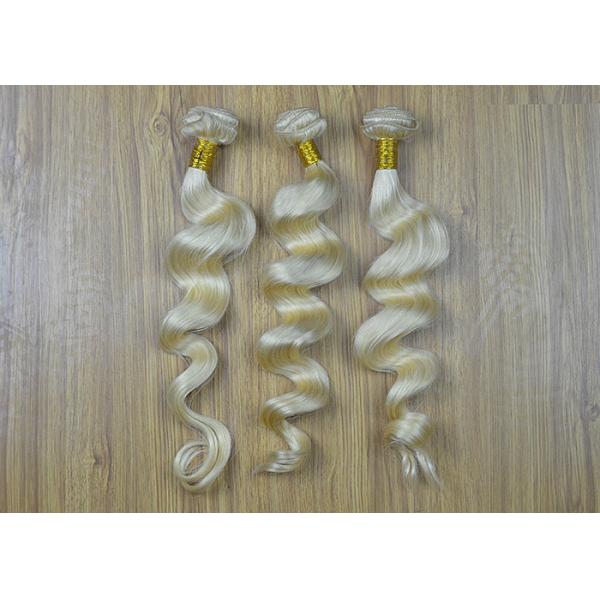 Full Ends Virgin Human Hair Grade 6A Virgin Hair Extension Blonde Color